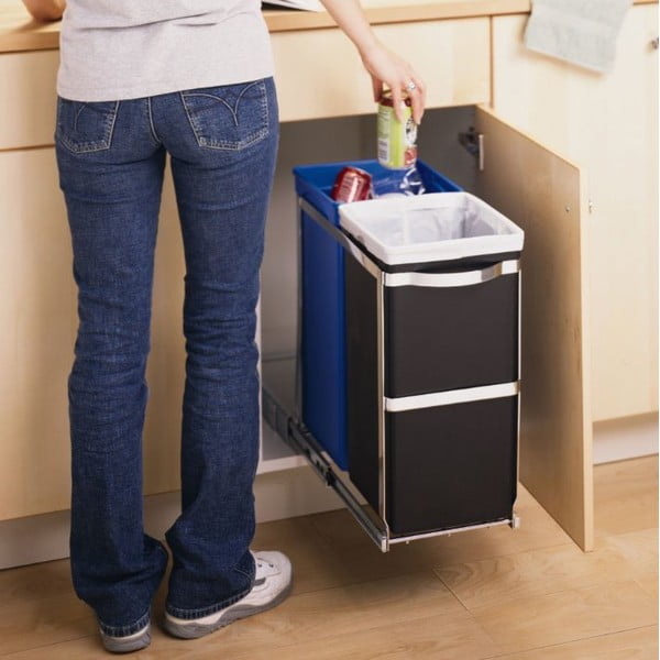 Plastist prügikast 35 l Dual - simplehuman-image-1