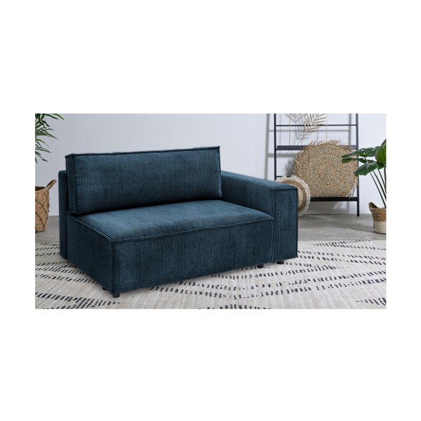 Tumesinine velvetist diivanimoodul, parem nurk  Nihad modular - Bobochic Paris-image-1