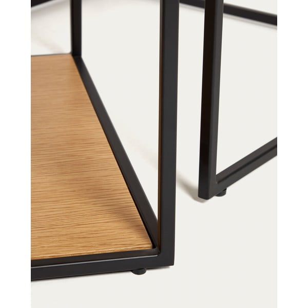 Ümmargune tammedekooriga diivanilaud 2 tk 50x100 cm komplektis Yoana - Kave Home-image-2