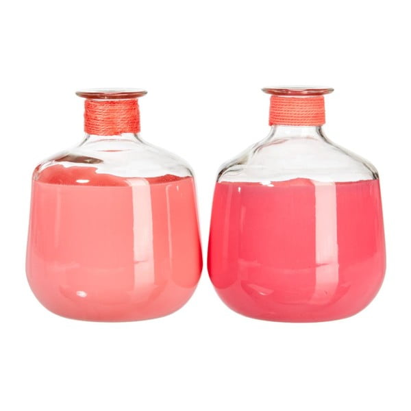 Set váz Glass Pink, 2 ks