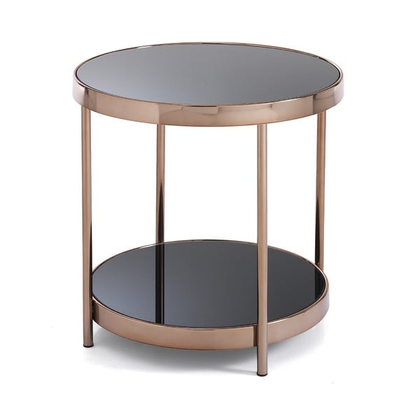 Odkládací stolek v barvě růžového zlata Tomasucci Rings, ø 45 cm