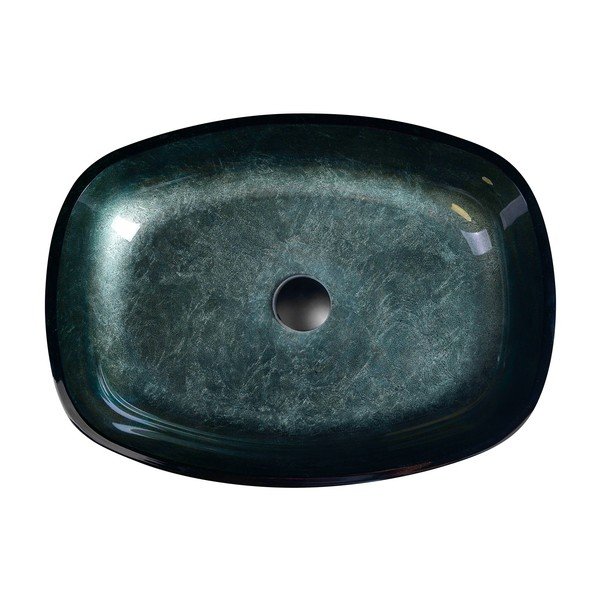 Sinine klaasist valamu 54x39,5 cm Kvaore - Sapho-image-3