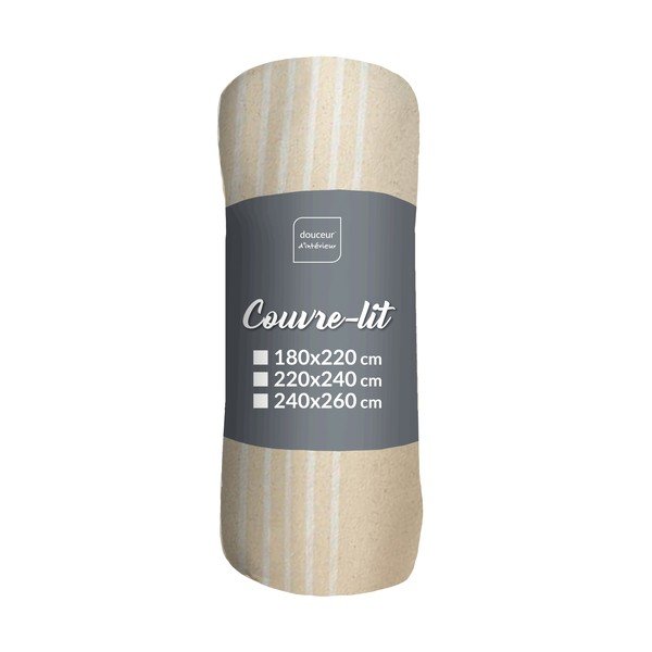 Beež voodikate 240x260 cm Adele - douceur d'intérieur