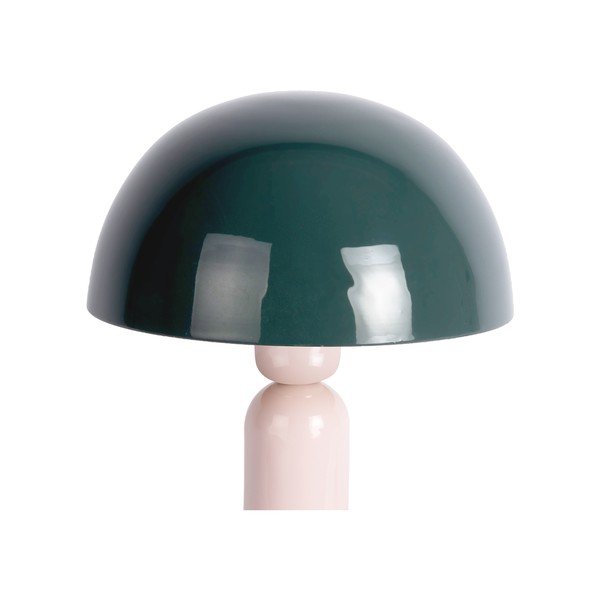 Tumeroheline/heleroosa metallist laualamp (kõrgus 30 cm) Firenze round - Leitmotiv-image-1
