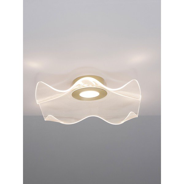 Alumiiniumist LED-laevalgusti kuldses värvitoonis akrüülklaasist varjuga 50x50 cm Siderno - Nova Luce-image-1