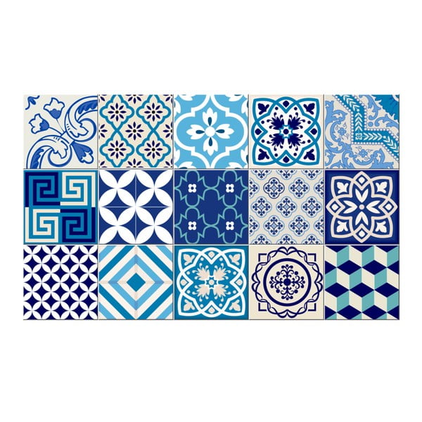 15 dekoratiivse seinakleebise komplekt Seaside, 20 x 20 cm - Ambiance-image-2