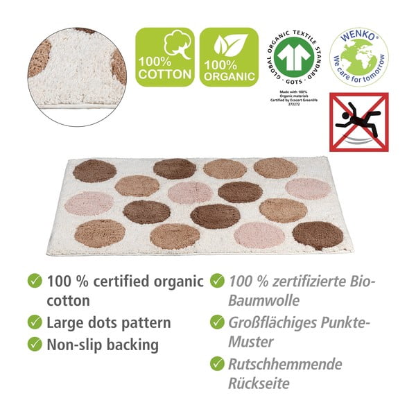 Beež-pruun orgaanilisest puuvillast vannimatt Tibet, 60 x 90 cm - Wenko-image-2