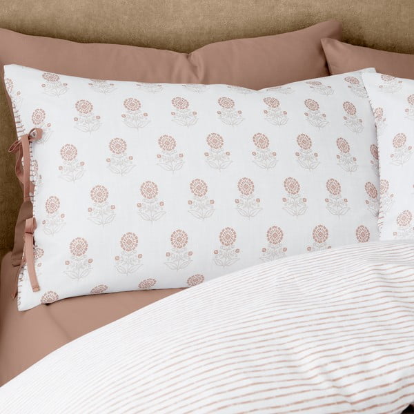 Valge voodipesu 200x200 cm Woodblock Floral - Pineapple Elephant-image-3