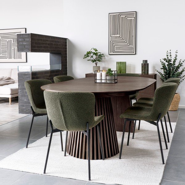 Ümmargune kokkupandav tammespooniga söögilaud ø 120 cm Osaka - House Nordic-image-1