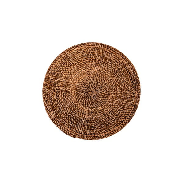 Pruun rotangist lauaplaat, ø 36 cm - Tiseco Home Studio