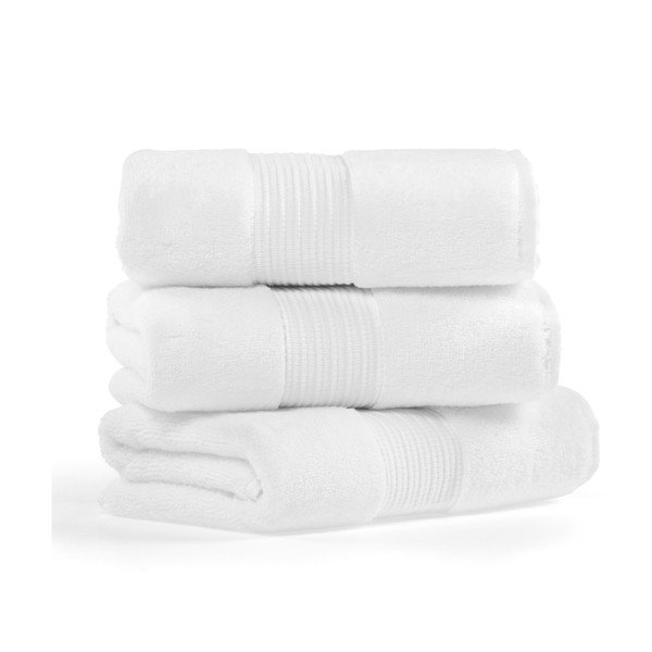 Valge puuvillane rätik 90x50 cm Chicago - Foutastic-image-1