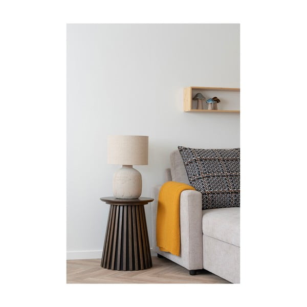 Kollane silmkoeline tekk taaskasutatud puuvillast 130x170 cm Santos - House Nordic-image-1