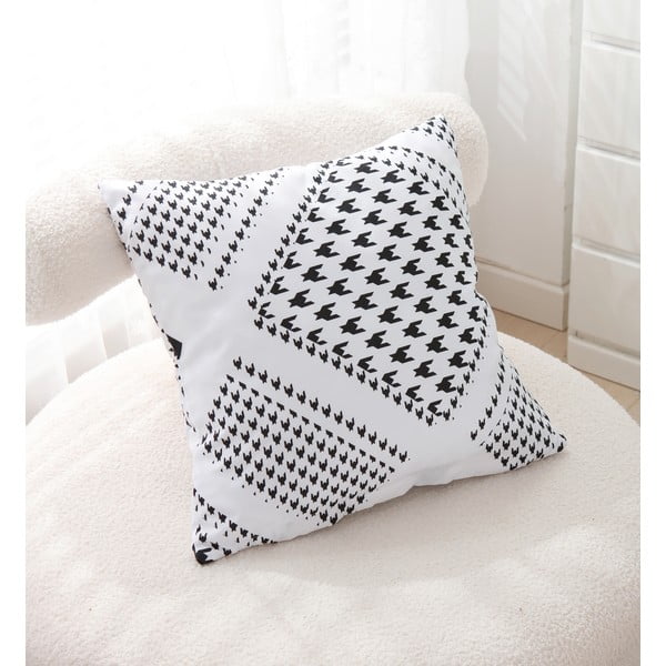 Must-valge 3-osaline voodipesu üheinimesevoodile mikrosatiinist 140x200 cm Roberto - My House-image-3