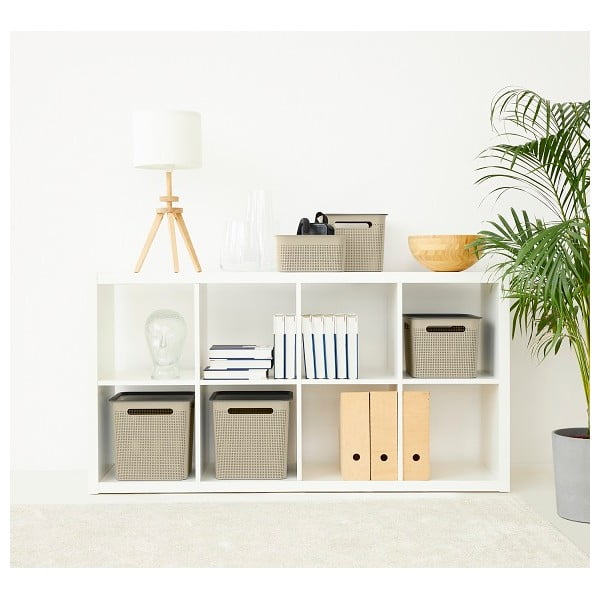 Valge ringlussevõetud plastist hoiukorv Brisen - Rotho-image-1