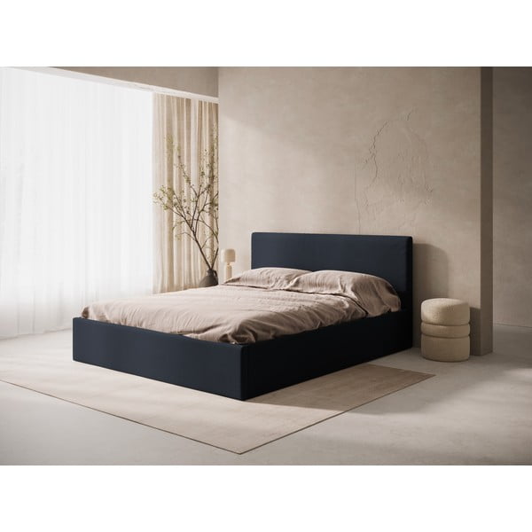 Tumesinine polsterdatud voodi peats 210,5x100 cm Remo – Micadoni-image-1