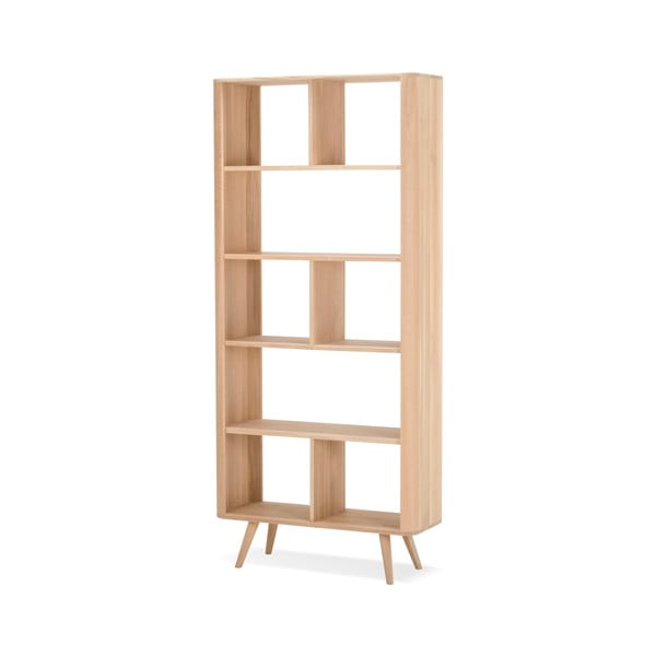 Tammepuust raamaturiiul 90x200 cm Ena - Gazzda-image-1