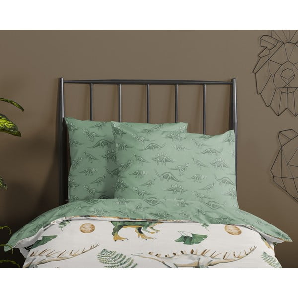 Roheline-beež puuvillane laste voodipesu võrevoodile 100x135 cm Gabi - Good Morning-image-2