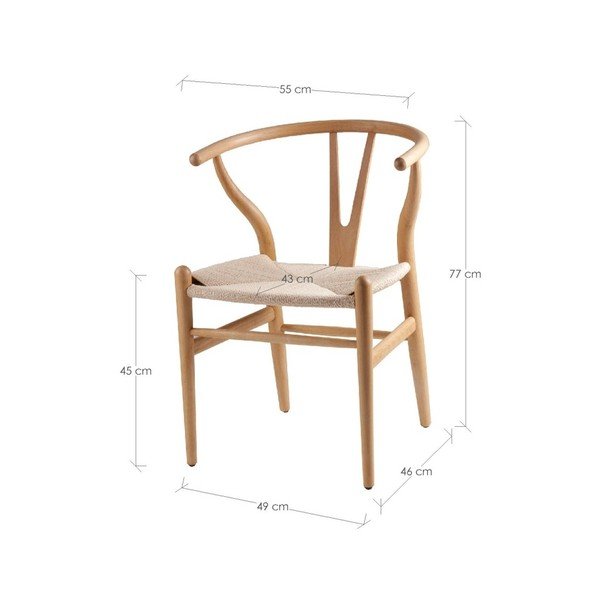 Sada 2 dřevěných jídelních židlí sømcasa Ada-image-1