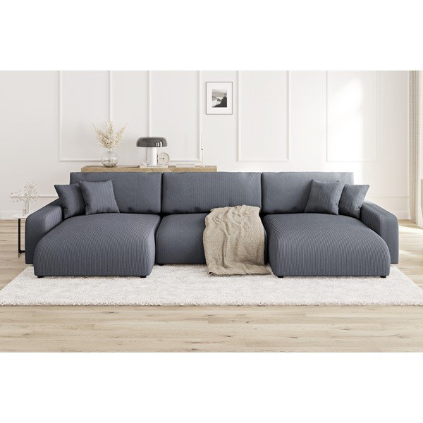 Tumehall velvetist panipaigaga nurgadiivanvoodi Sara - Ropez-image-1