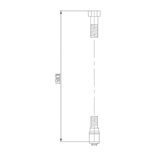 Kuldne platsikust dušivoolik ø 1 cm Softflex - Sapho-image-1