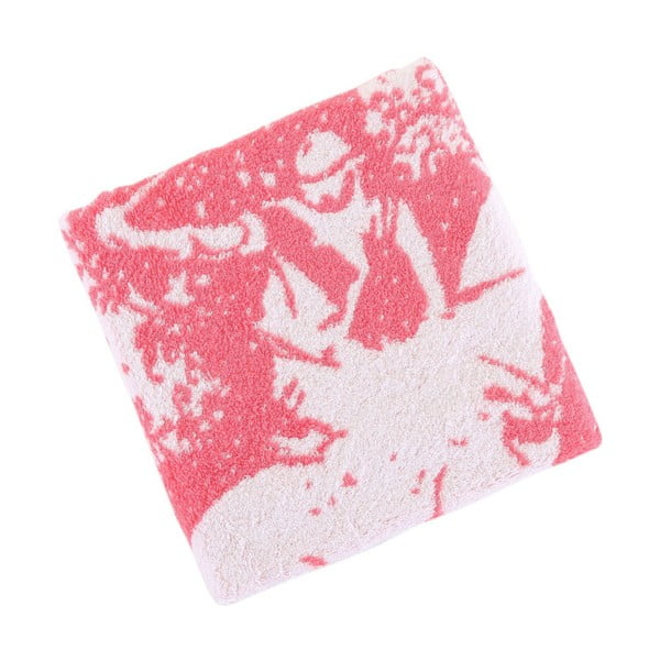 Růžovo-bílý bavlněný ručník BHPC Special, 50x100 cm