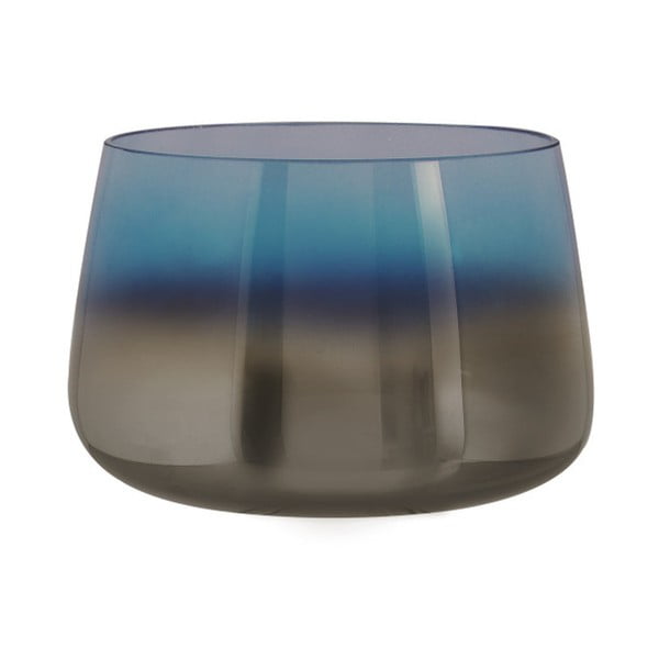 Modrá skleněná váza PT LIVING Oiled, výška 10 cm