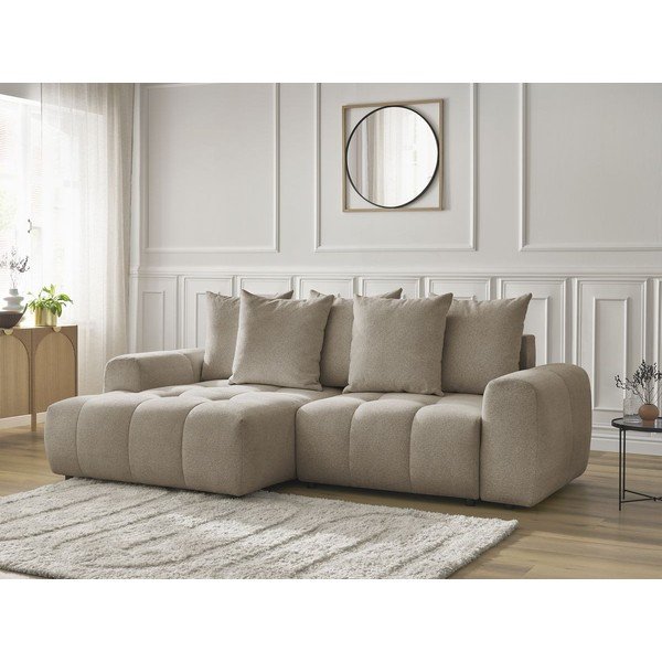 Beež šenillist panipaigaga nurgadiivanvoodi (vasak nurk) Roxelane - Bobochic Paris-image-4