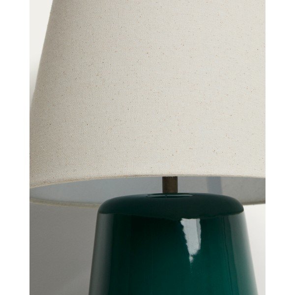 Roheline/elevandiluust keraamiline laualamp (kõrgus 45,5 cm) Odra - Kave Home-image-3