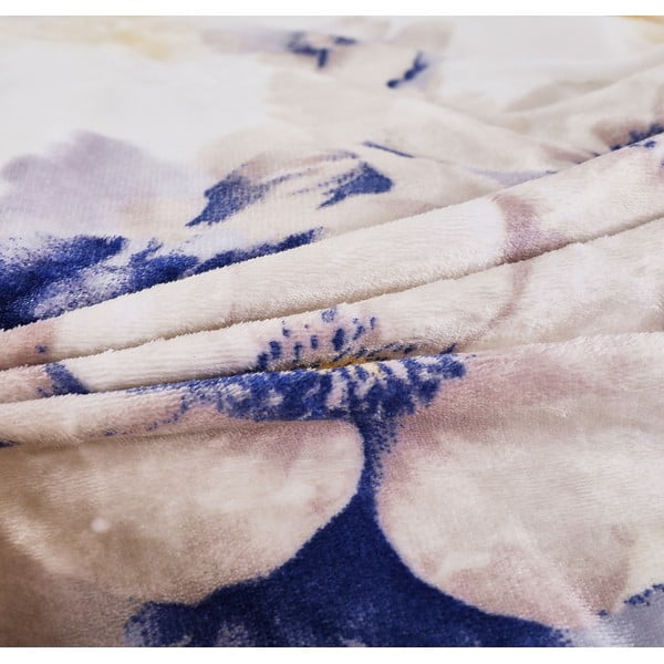 Valge üheinimese mikrofliisist voodipesu 140x200 cm Blossom – My House-image-2