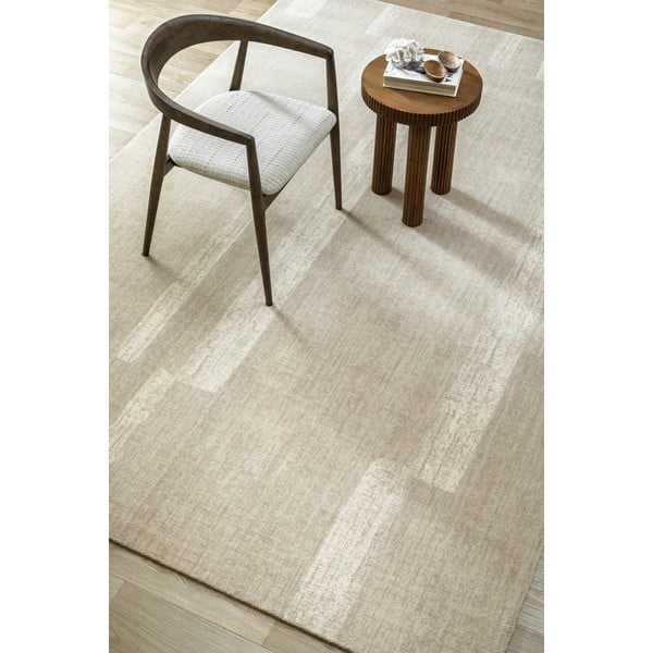 Hallikasbeež villane vaip 133x190 cm Agnus Brush Lines - Agnella-image-2