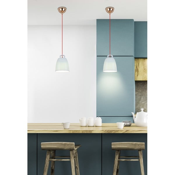 Sinine rippvalgusti keraamilise varjuga Sewilla - Candellux Lighting-image-3