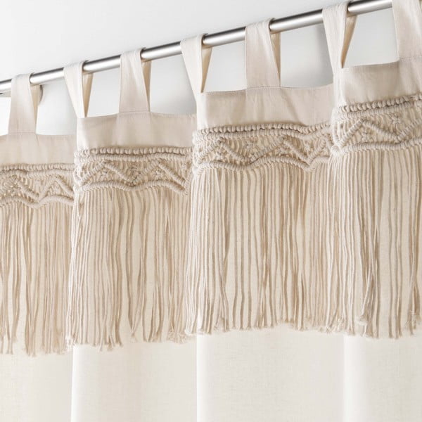 Beež kardin 140x240 cm Samaya - douceur d'intérieur-image-1