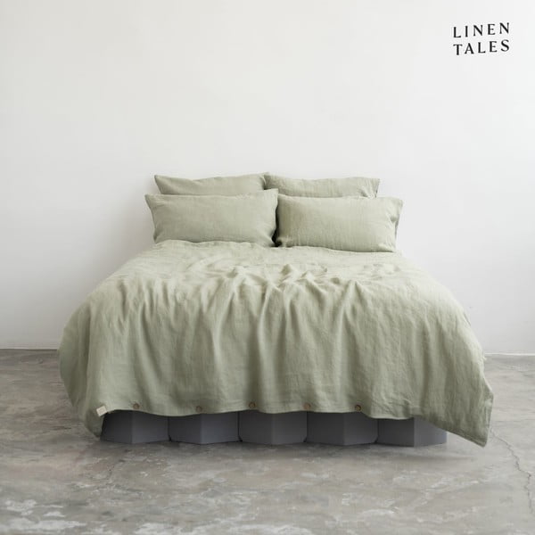Heleroheline linane kaheinimese voodilina 200x220 cm - Linen Tales