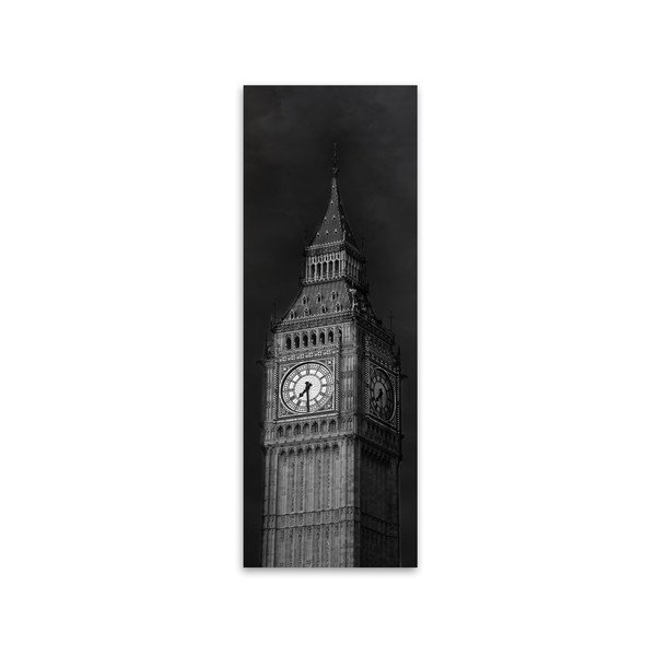 Obraz Styler Canvas Silver Big Ben, 45 x 140 cm