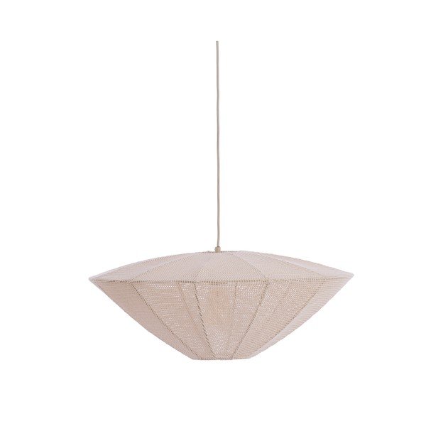 Kreemikas ripplamp kangast varjuga Satilla - Light & Living