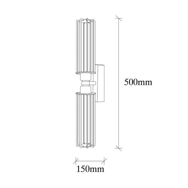 Must-kuldne seinavalgusti ø 8 cm Fellini - Opviq lights-image-4