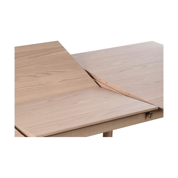 Pikendatav söögilaud tammepuust dekooriga lisapealse pealispinnaga 95x190 cm Bari - Unique Furniture-image-1