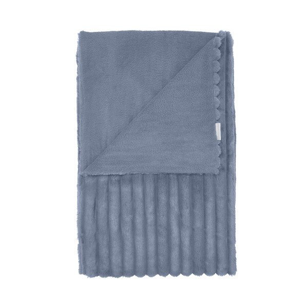 Sinine mikroplüüsist tekk 130x170 cm Cosy Ribbed - Catherine Lansfield