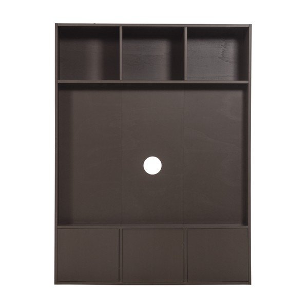 Tumepruun männipuidust TV-alus 160x215x40 cm Meggy - WOOOD-image-2