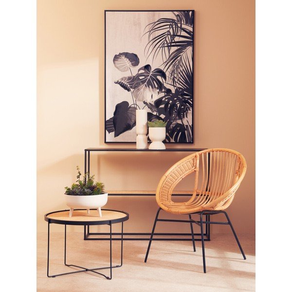 Rotangist ümmargune kohvilaud naturaalses värvitoonis ø 60 cm Depok - Premier Housewares-image-3