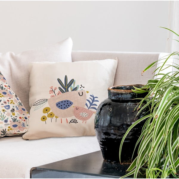 Puuvillane padi , 45 x 45 cm Bird Family - Butter Kings-image-1