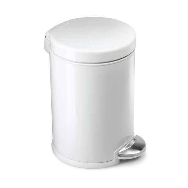 Bílý pedálový koš simplehuman, 3 l
