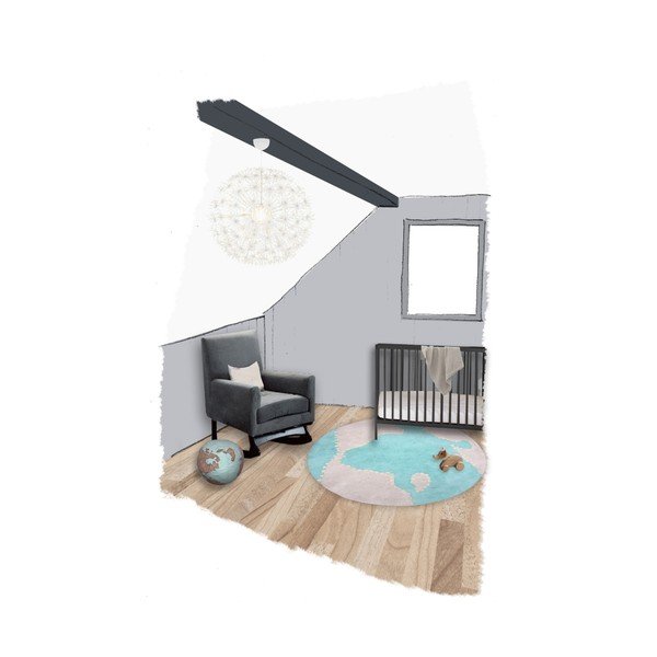 Dětský koberec Mondito, Ø110 cm-image-2