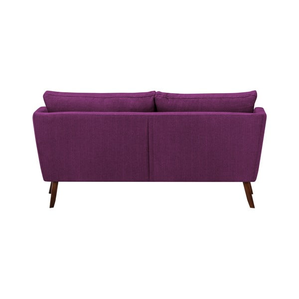 Fialová třímístná pohovka Mazzini Sofas Elena, s lenoškou na levém rohu-image-3