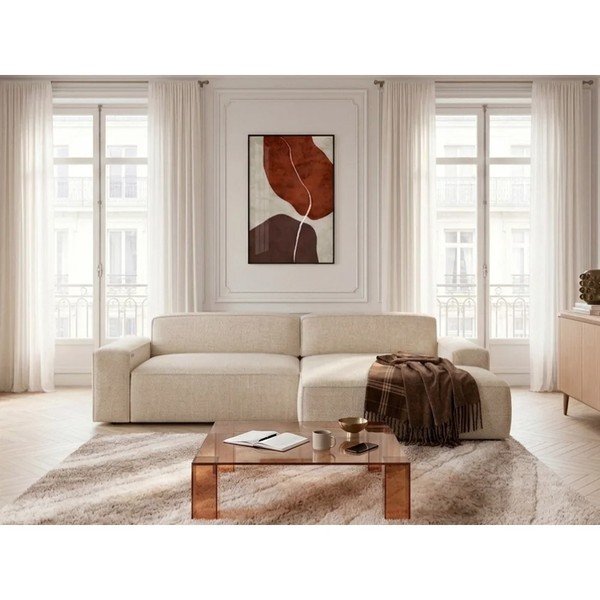 Beež diivanvoodi/elektrilise istmepikendusega nurgadiivan (paremas nurgas) Abel - Bobochic Paris-image-3