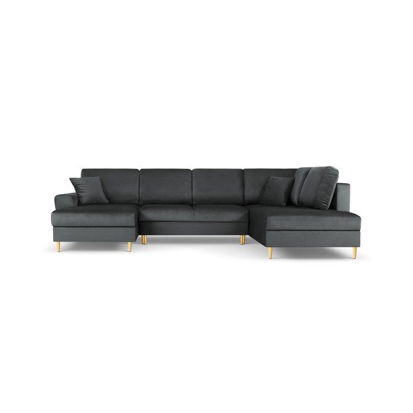 Tumehall sametist panipaigaga nurgadiivanvoodi (parem nurk/"U"-kujuline) Kyoto - Cosmopolitan Design