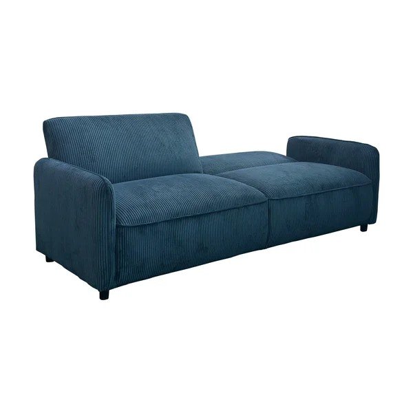 Sinine velvetist lamav/kokkupandav diivan 209 cm Alicia - Støraa-image-3