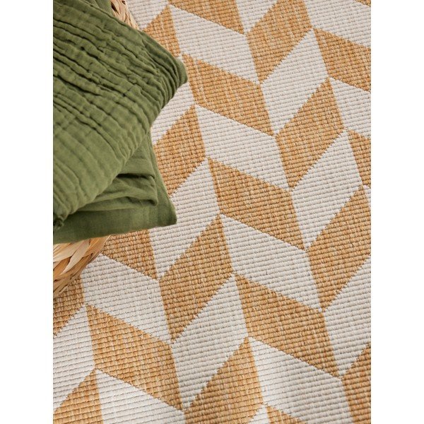 Ookerkollane/kreemikas sise- ja välistingimustes kasutatav jooksja 80x200 cm Haringey Terrick - Ted Baker-image-3