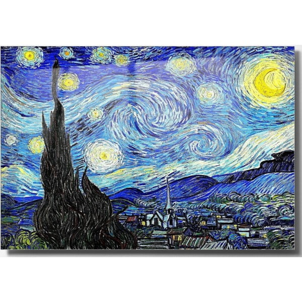Klaasist maal 70x50 cm Vincent van Gogh - Wallity