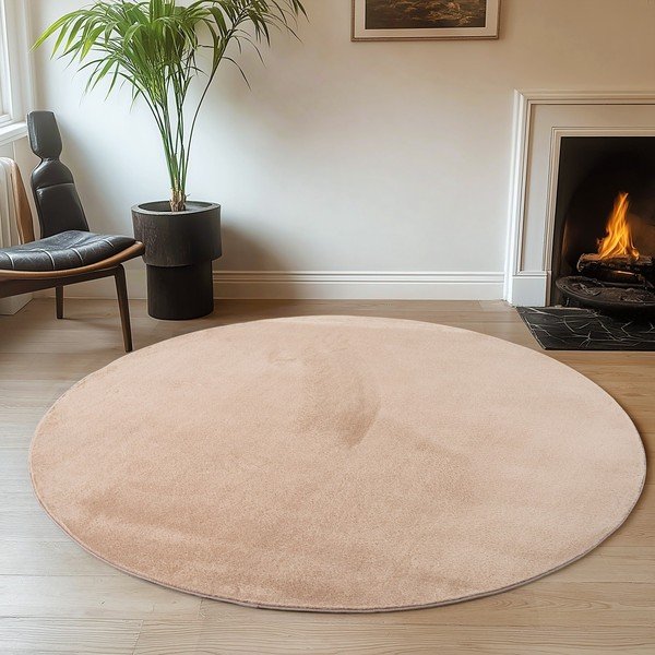 Beež pestav ümmargune vaip ø 80 cm Joy - Ayyildiz Carpets-image-1